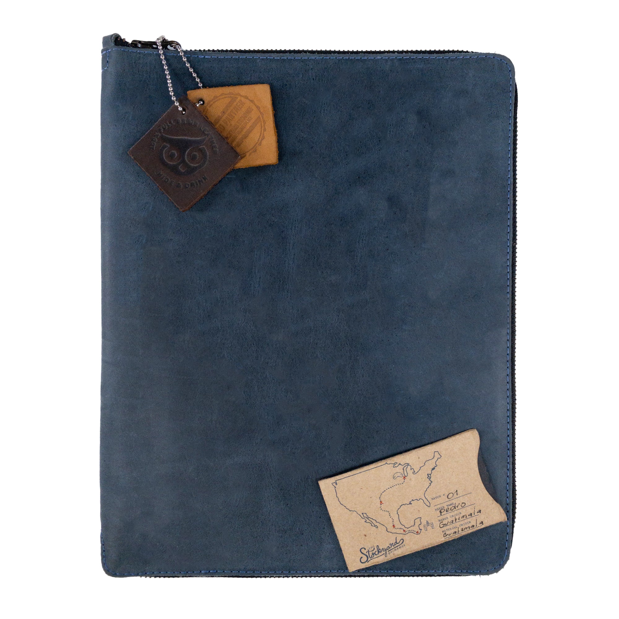 Hide & Drink Zippered Journal Cover for Moleskine (Notebook NOT Included) with pen inside, highlighting its practical use for writing and organization.