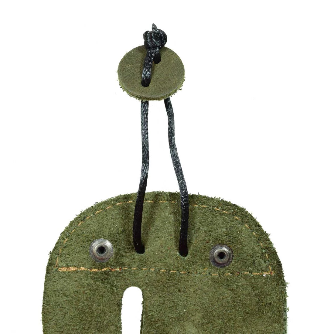 The Hide & Drink Left Handed Archery Finger Protector focused on its luxurious texture. This Archery Finger Tab functions as a Protect Guard for Recurve Bows, showcasing premium Full Grain Leather. An essential for shooting practice gear, this product embodies the artisan craftsmanship of StockyardX.