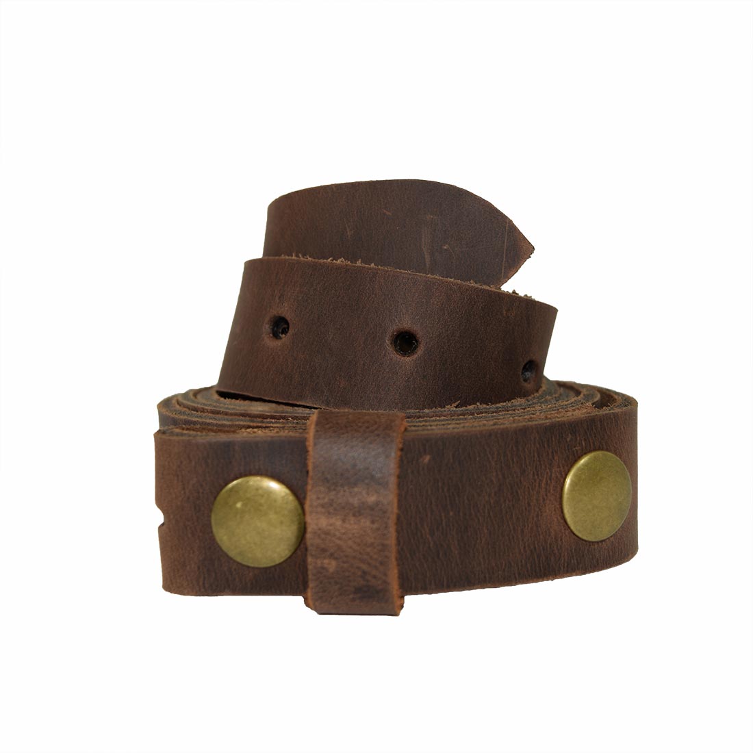 Rustic Leather Snap On Belt, 7/8" Width - Stockyard X 'The Leather Store'
