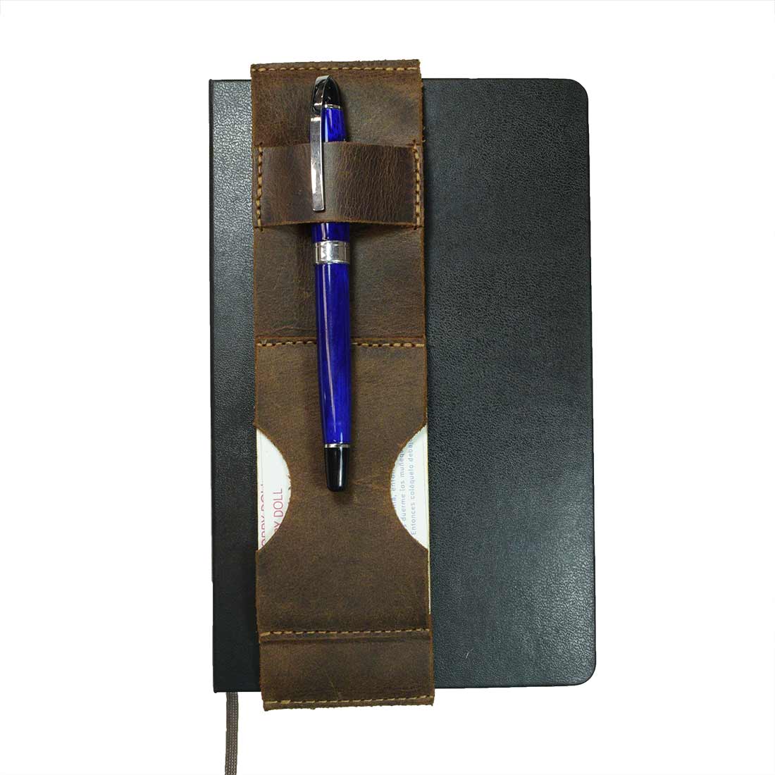 Pen & Card Holder for Notebook - Stockyard X 'The Leather Store'