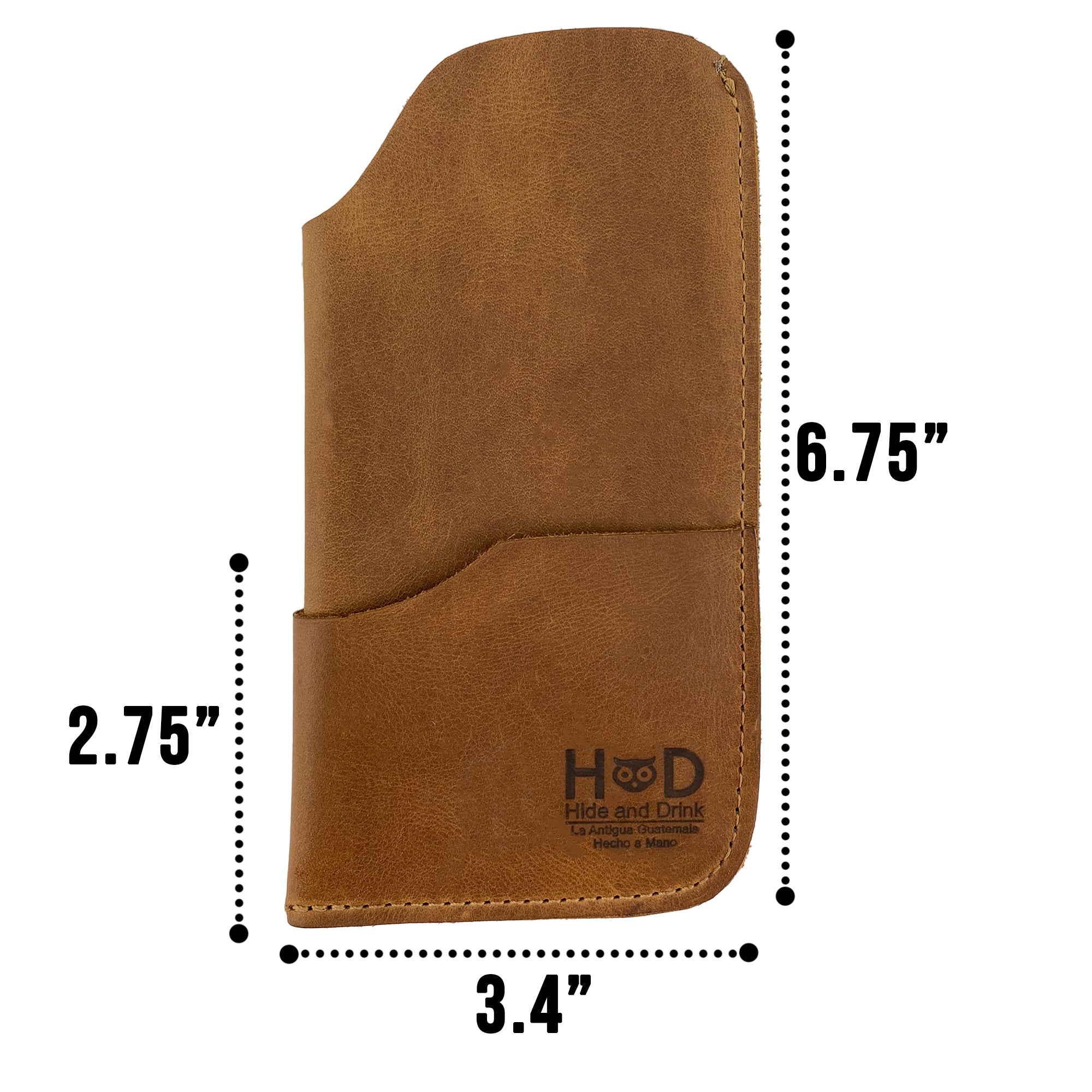 Showcasing the Hide & Drink Sunglass Case & Wallet with an appealing dark tone. This Rustic Sunglasses Case & Wallet is made from Full Grain Leather, serving as a functional eyeglasses protector for travel, lovingly made in La Antigua Guatemala & Oaxaca Mexico.
