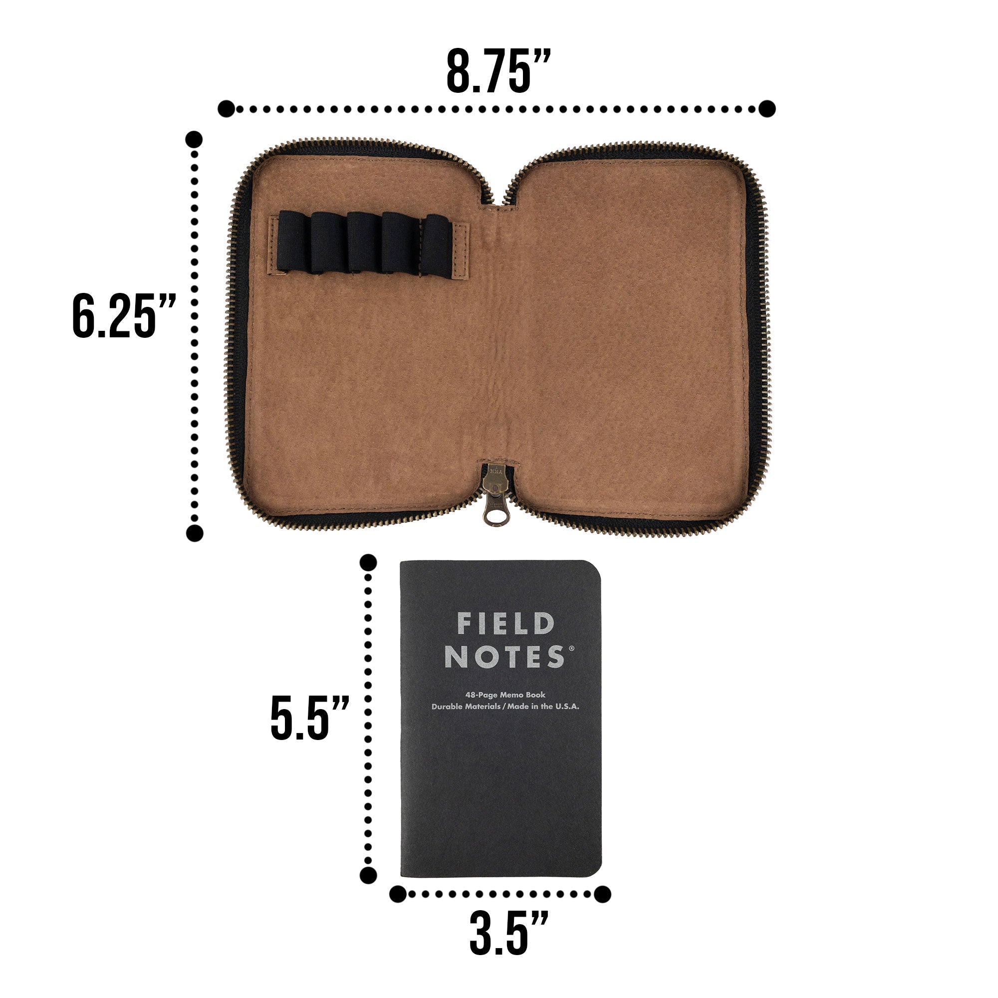 Zippered Pen Case - Stockyard X 'The Leather Store'