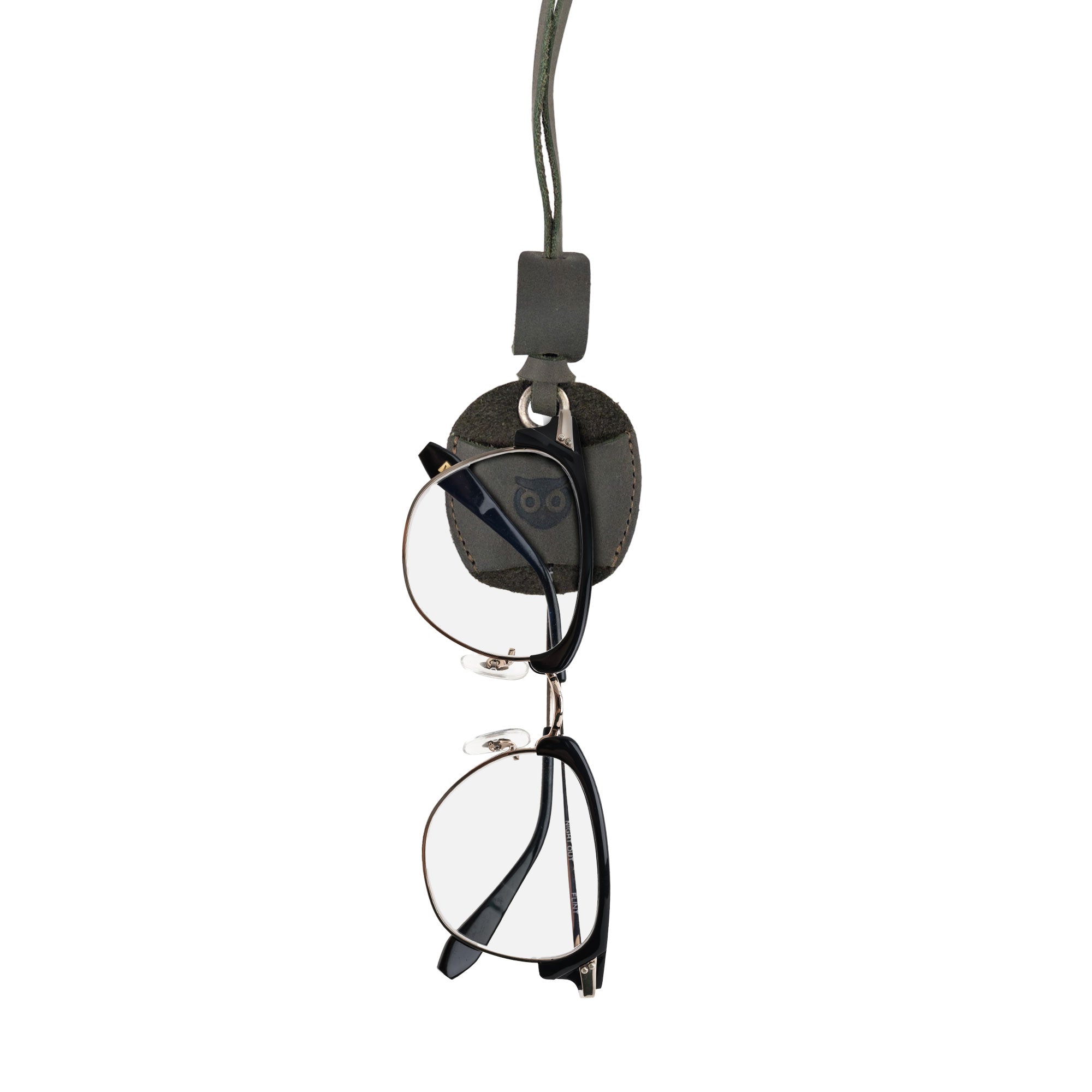 Hide & Drink Eyeglasses Holder elegantly highlighting its leather quality, designed for everyday functionality. Perfect Eyeglasses Holder for Men and Women, artisan crafted from full grain leather in La Antigua Guatemala & Oaxaca Mexico.