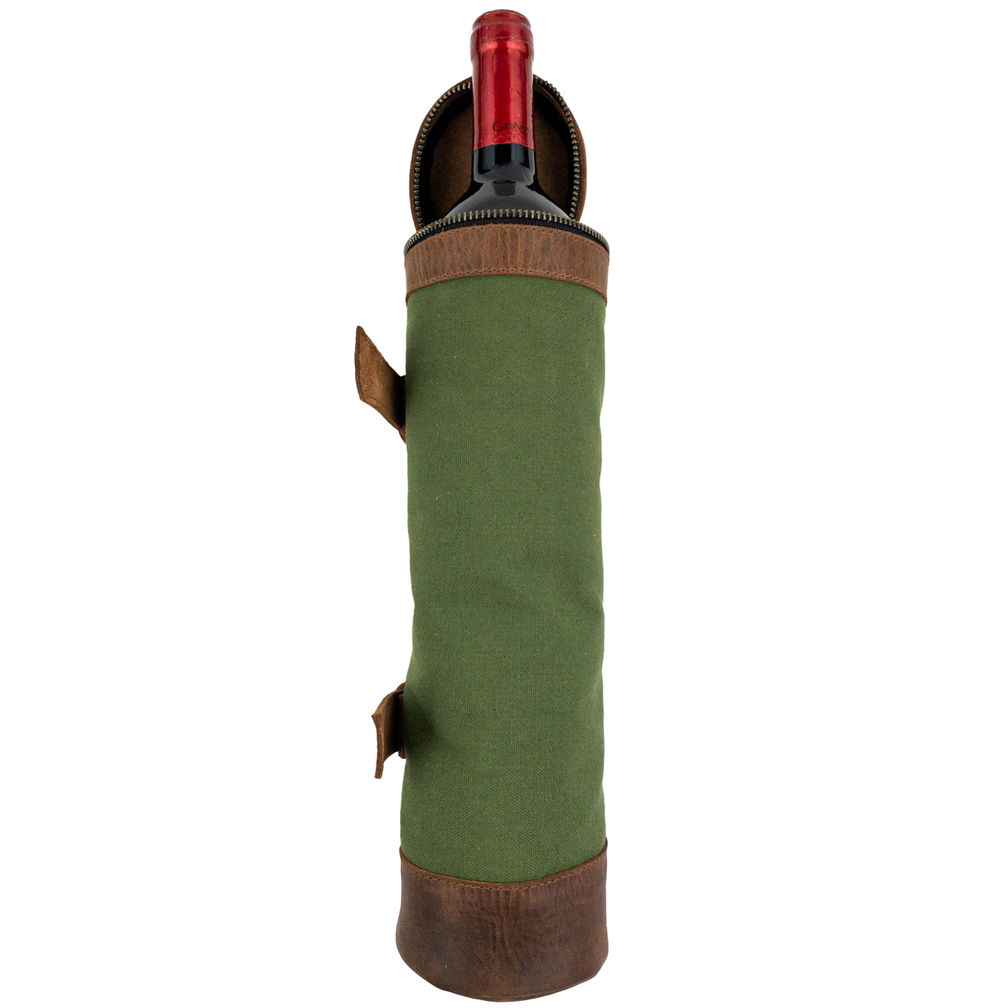 The Bicycle Tube from Hide & Drink displayed with a rustic backdrop, illustrating its function as a stylish Bike Pack Tube. This artisan item emphasizes durable craftsmanship and is created to enhance travel storage solutions. Handmade in La Antigua Guatemala and Oaxaca Mexico.