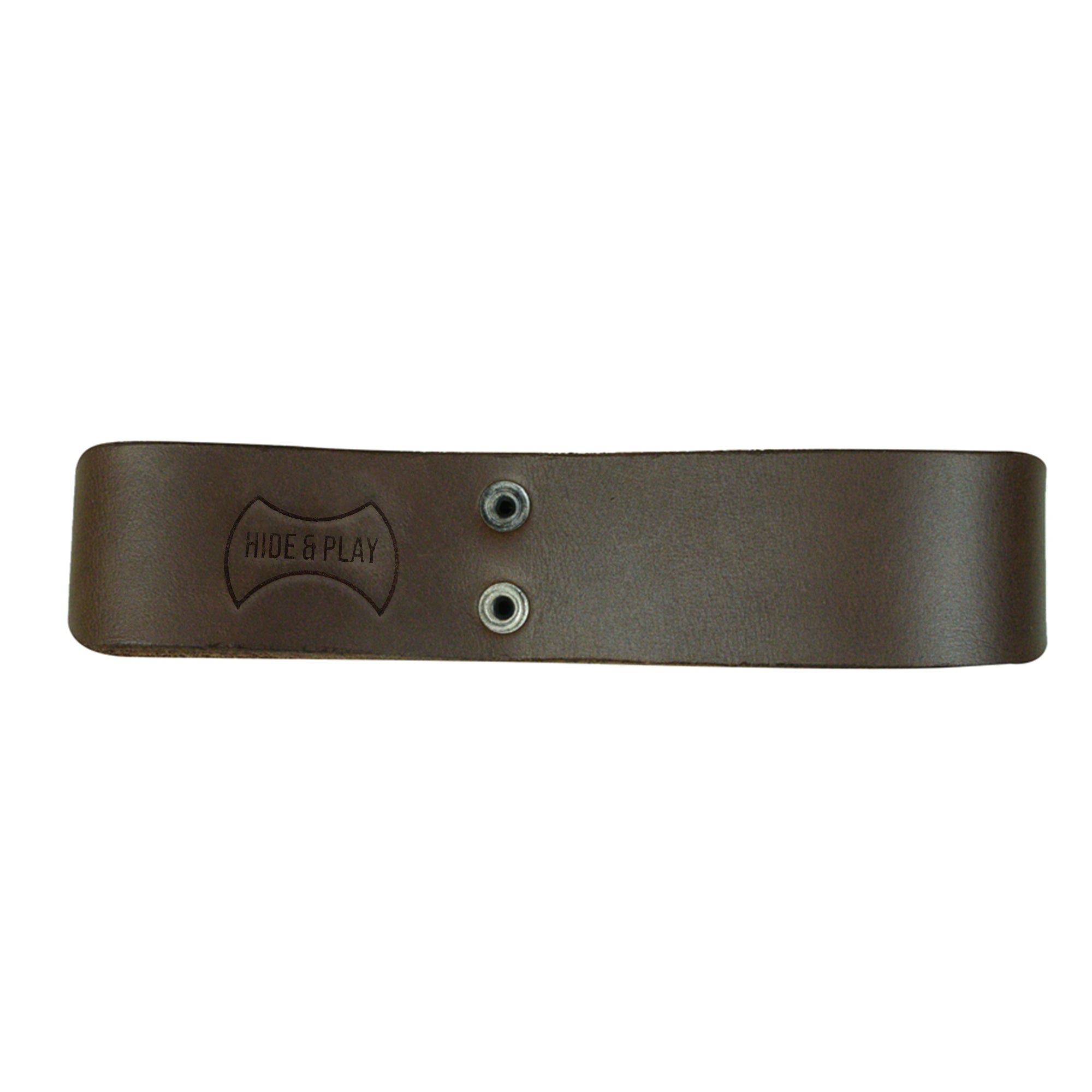 The Thick Whip Holder by Hide & Play, featuring a sleek leather design that serves as a whip holster made from thick full grain leather. This belt loop bullwhip holder exemplifies craftsmanship great for pastoral tools, created in small batch production with hand cut, hand sewn specifications and fire branded artisan details, made in La Antigua Guatemala & Oaxaca Mexico.