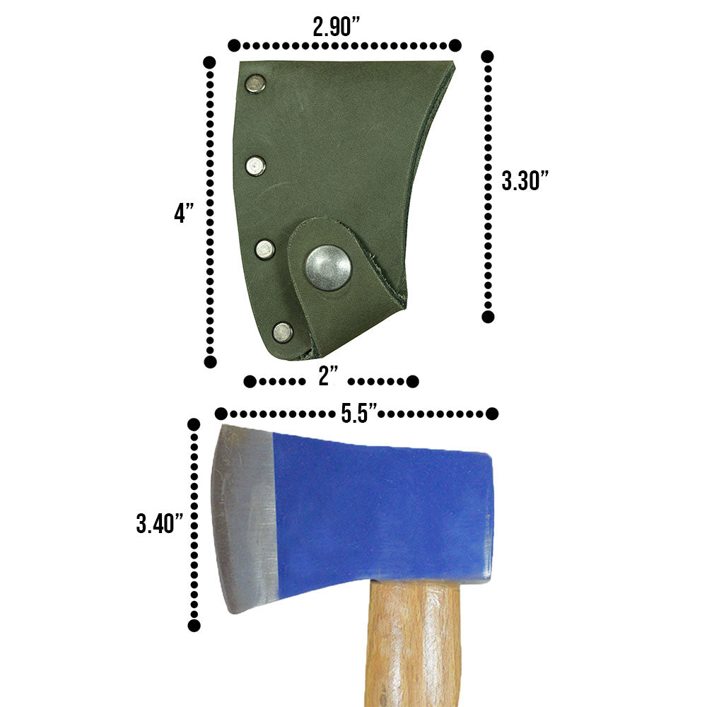 Assorted Hatchet Blade Covers by Hide & Drink, showcasing a variety of protective axe head sheaths made from durable full grain leather. A perfect choice for lumberjack accessories and camping essentials, these artisan products highlight small batch production handmade in La Antigua Guatemala & Oaxaca Mexico.
