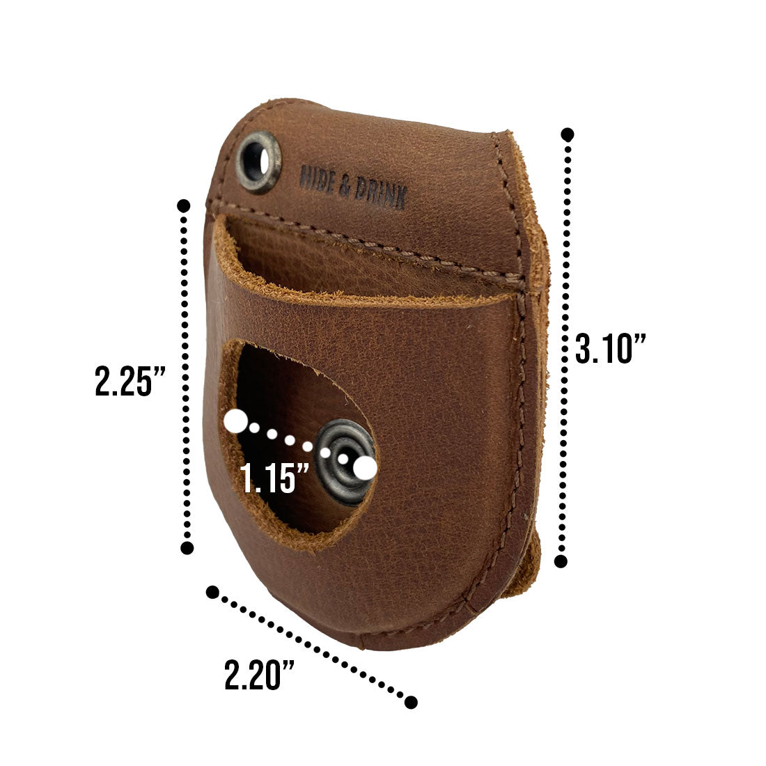 Hide & Drink Pocket Watch Holder and Case with gift packaging, representing a thoughtful present option. This pocket watch case is a rustic protector holder made of full grain leather, showcasing artisan craftsmanship, small batch production, hand cut, and hand sewn details, crafted in La Antigua Guatemala & Oaxaca Mexico.