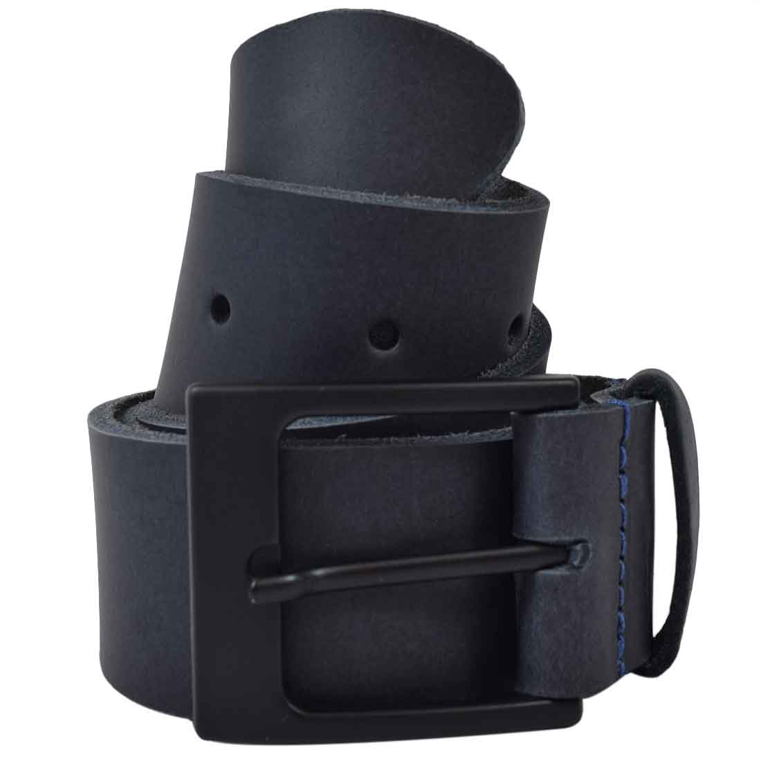 Rustic Leather Belt / Rustic Charcoal Buckle, 1.25" Wide - Stockyard X 'The Leather Store'