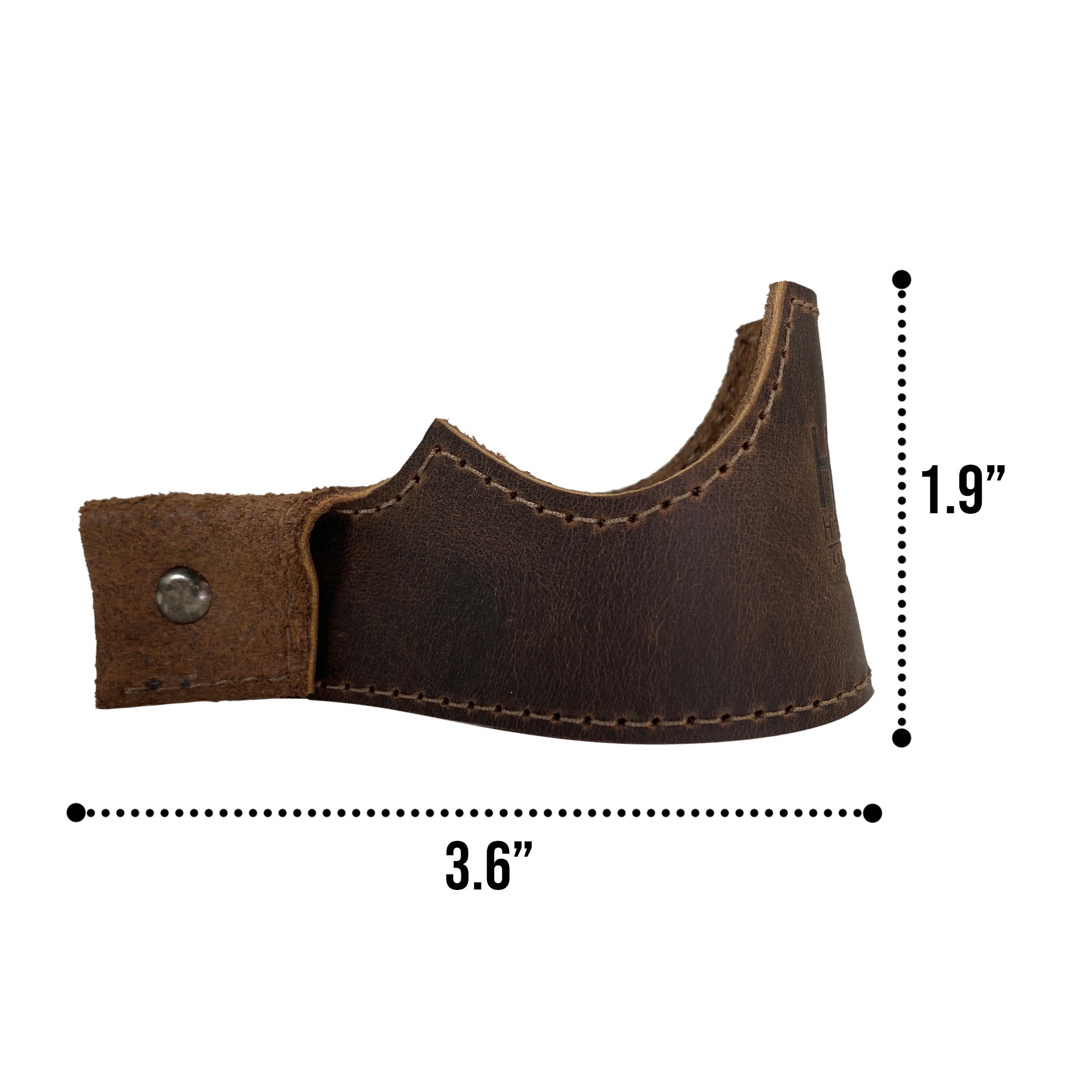 Tobacco Pipe Holder by Hide & Drink accompanied by product information card, illustrating craftsmanship details. This Tobacco Pipe Holder (Pipe not Included) is a portable & adjustable stand made from full grain leather, demonstrating the small batch production commitment by the brand. Each piece is handmade by artisans in La Antigua Guatemala & Oaxaca Mexico.